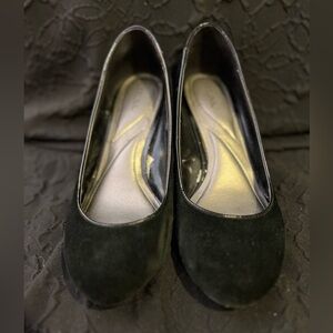 Black Merona Suede Wedge